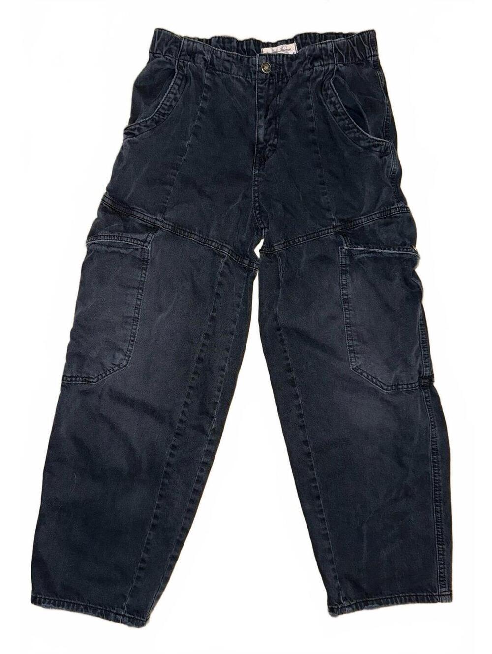 We The Free Free People Womens navy blue dark Cargo Pants Sz XS goth grunge